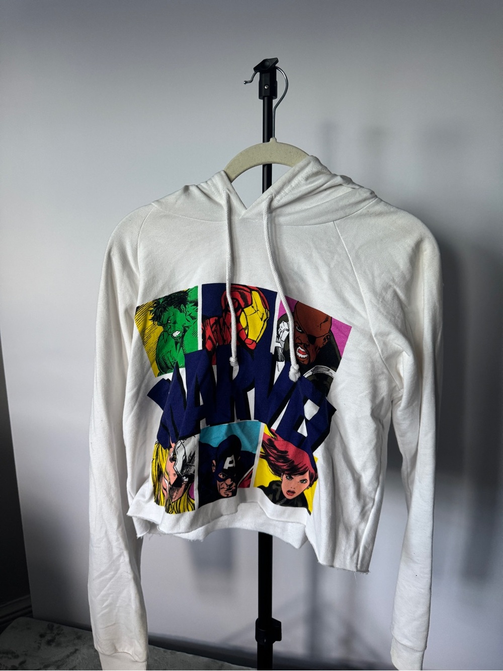 Marvel White Avengers Assemble Logo Tee